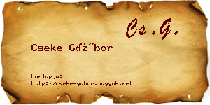 Cseke Gábor névjegykártya
