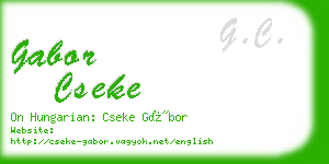 gabor cseke business card